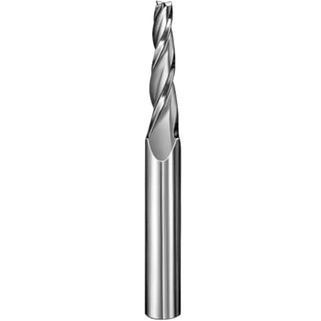 Endmill, Taper Endmill Square AlTiN Coated, 1/8, Overall Length: 4